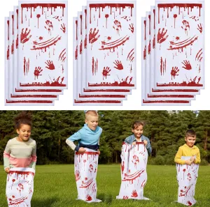 12 Pack Halloween Potato Sack Race Bags Kids Halloween Outdoor Games for Adults and Family 40 x 20 Inches Relay Race Games Party Favor Birthday Carnival Backyard Lawn Yard Activities(Spooky Style)