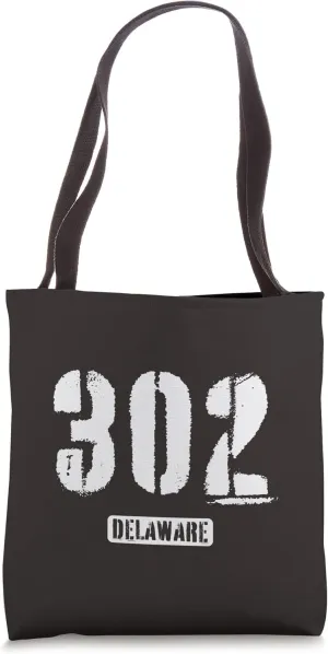 302 Delaware Rough Stencil Design Tote Bag