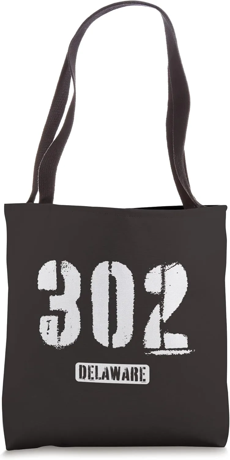 302 Delaware Rough Stencil Design Tote Bag