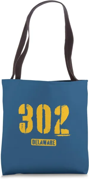 302 Delaware Rough Stencil Design Tote Bag