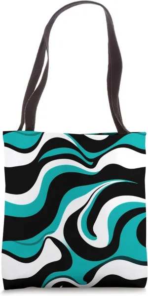 60s-Inspired Bold Abstract Pattern in Pop Art Colors Tote Bag