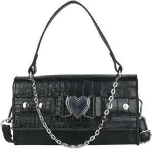 90s Trendy Purse Y2K Aesthetic Small Clutch Cute Hobo Mini Handbag with Crossbody Strap Gothic Punk Alt Egirl Grunge Bag