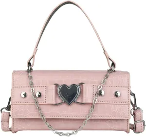 90s Trendy Purse Y2K Aesthetic Small Clutch Cute Hobo Mini Handbag with Crossbody Strap Gothic Punk Alt Egirl Grunge Bag