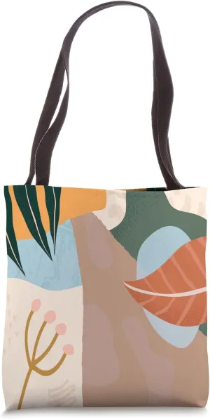 Abstract Bold Floral Pattern Tote Bag