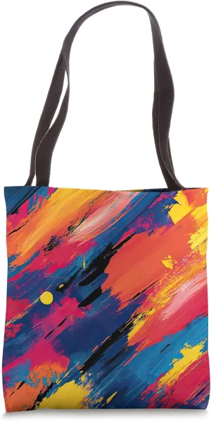 Abstract Bold Strokes Pattern Tote Bag