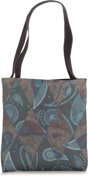 Abstract Bold Trendy Artistic Artsy Geometric Paisley Design Tote Bag