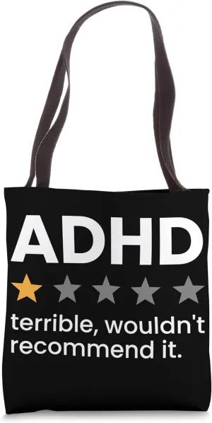 ADHD One Star Rating Autism and ADHD Awareness Tote Bag