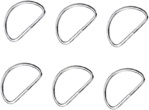 Angoily 20pcs d Ring Buckle Metal Shoulder Strap d Ring Semi-circular Bag Webbing Luggage Accessory