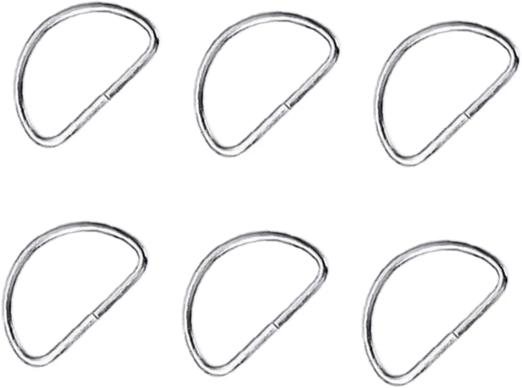 Angoily 20pcs d Ring Buckle Metal Shoulder Strap d Ring Semi-circular Bag Webbing Luggage Accessory