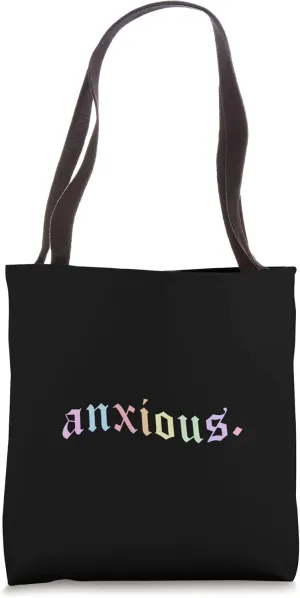 Anxious Kawaii Goth LGBT Mental Health Alt Pastel Goth Gift Tote Bag