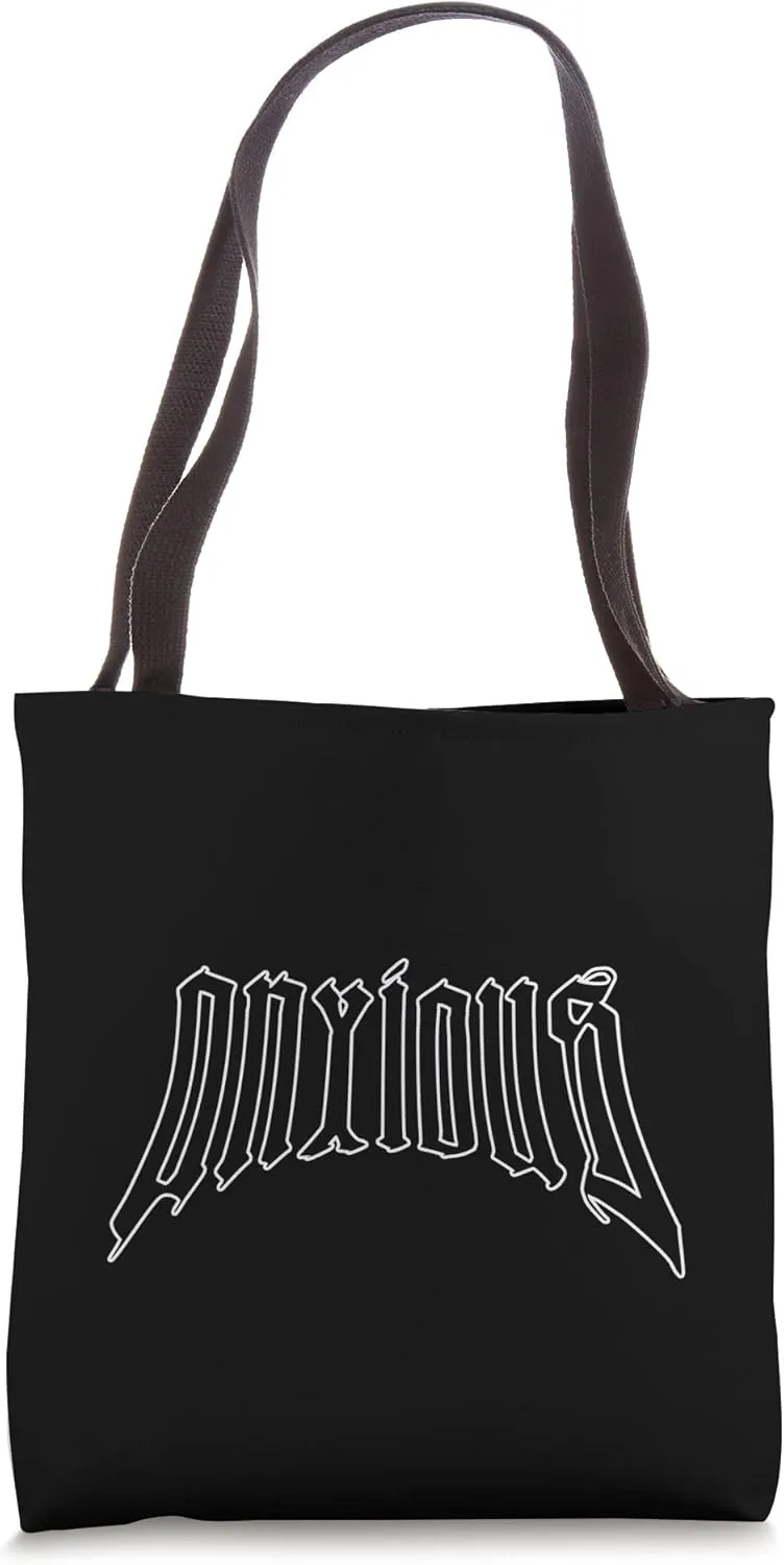 Anxious Kawaii Goth Mental Health Gift Alt Edgy Emo Grunge Tote Bag