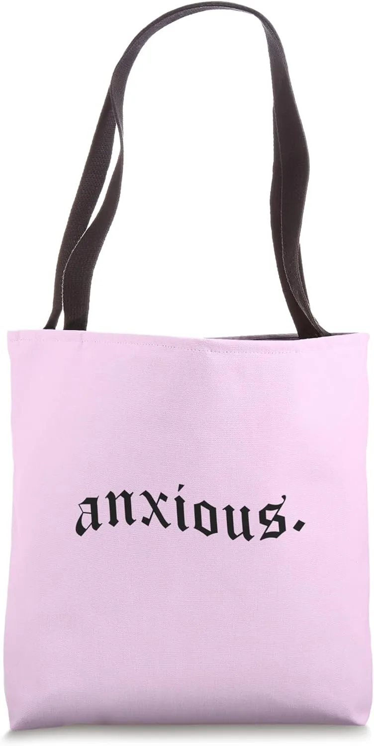 Anxious Pastel Goth Cute Mental Health Gift Alt Edgy Emo Tote Bag