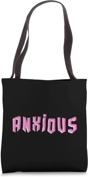 Anxious Pastel Goth Pink Mental Health Gift Alt Edgy Emo Tote Bag