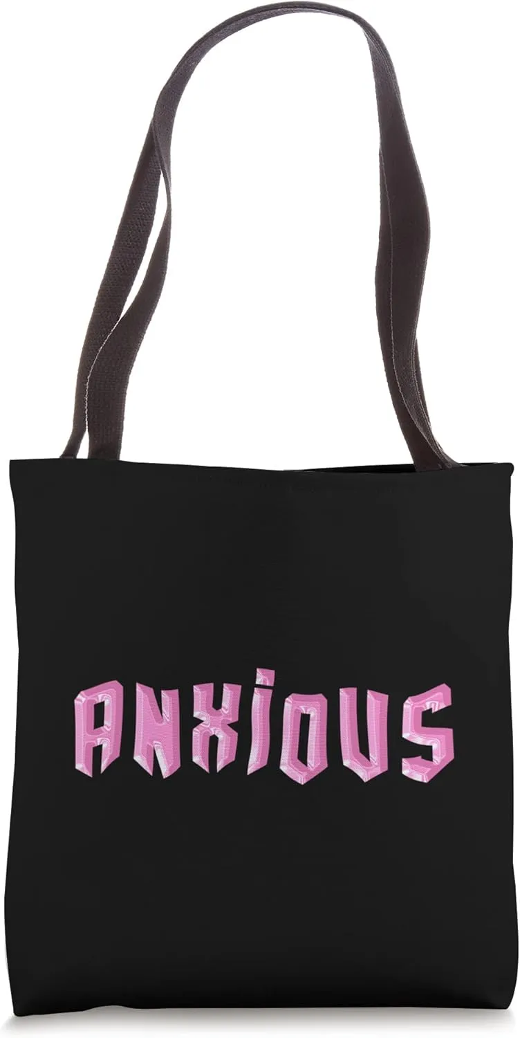 Anxious Pastel Goth Pink Mental Health Gift Alt Edgy Emo Tote Bag