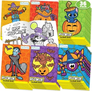 ArtCreativity Halloween Coloring Books for Kids - 36 Pack Mini Coloring Book - Non-Candy Treats - Goodie Bag Filler - Party Favors