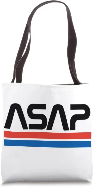 ASAP Retro Bold Design Minimalist Tech-Inspired Humor Shirt Tote Bag