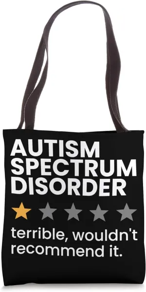 Autism Spectrum Disorder One Star Rating ASD Awareness Tote Bag
