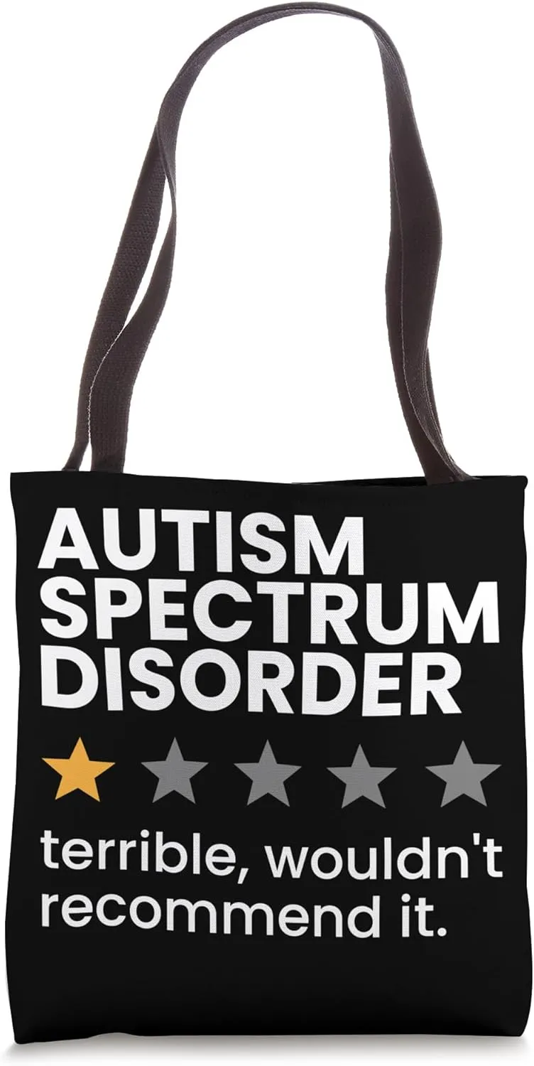 Autism Spectrum Disorder One Star Rating ASD Awareness Tote Bag