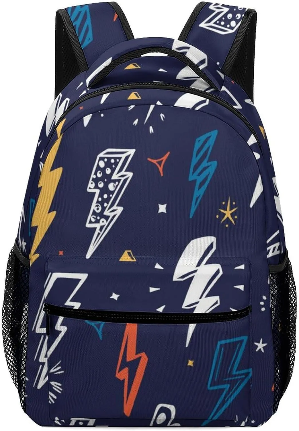 Backpack with Chest Strap Lightning Bolts Signs Pattern Lightweight Casual Daypack Travel Computer Notebooks Bag for Men Women