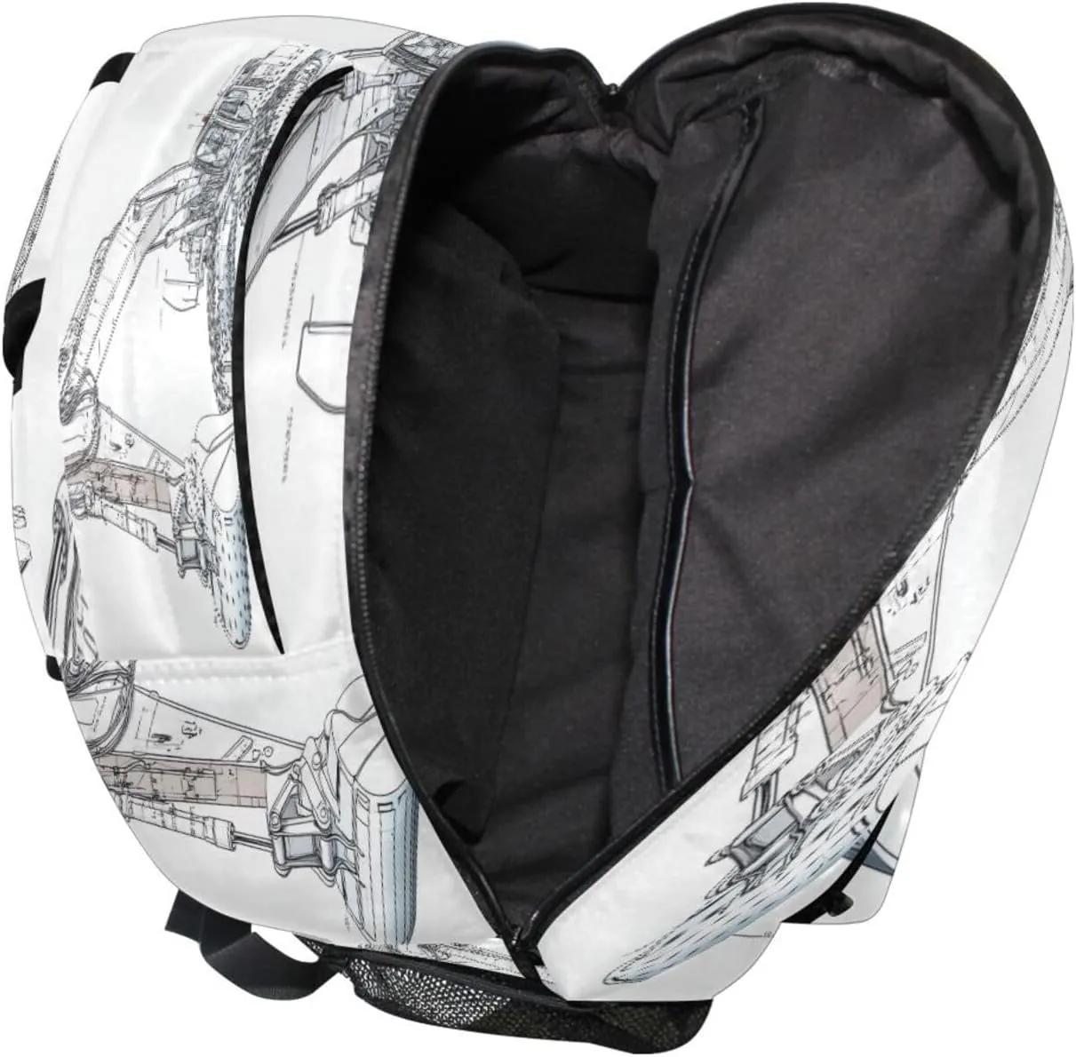 Backpacks for Men Women Waterproof Personal Backpack with Chest Strap for College Work Excavator