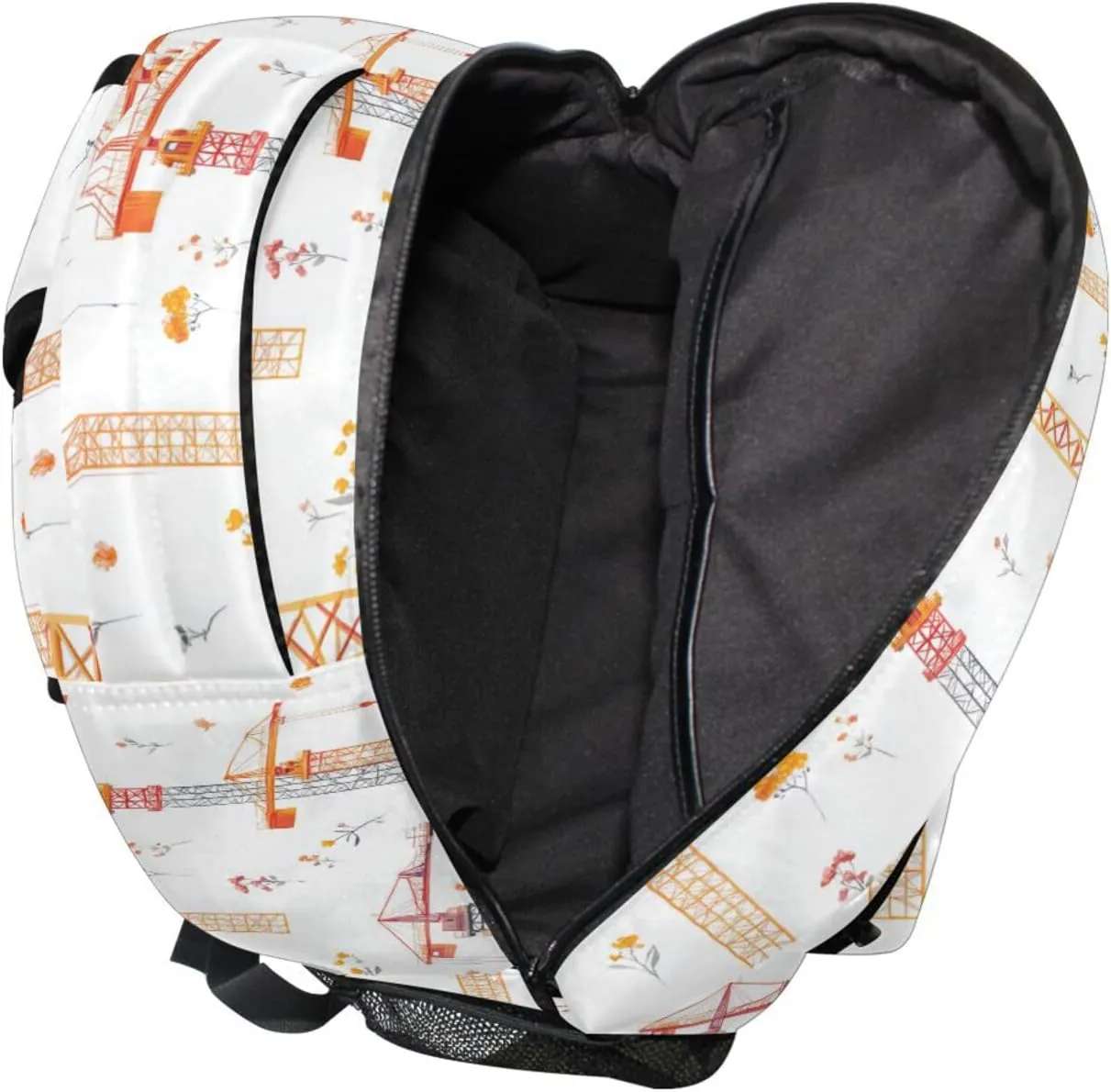Backpacks for Teacher Nurse Waterproof Stylish Travel Bags with Chest Strap for Business Work College Travel Trip Cartoon Sweet Tower Crane