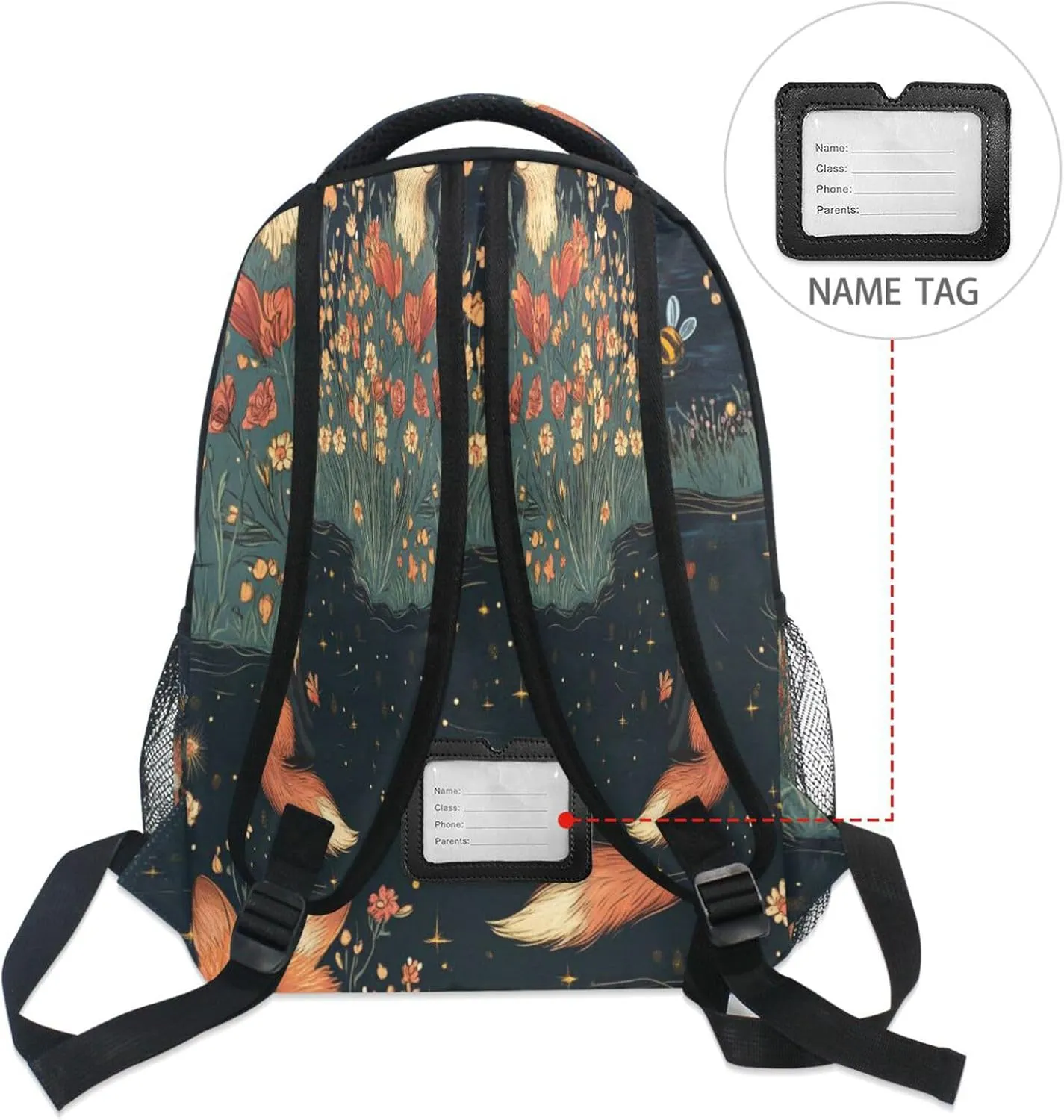 Backpacks for Teenager Fashion Travel Laptop Backpack with Chest Strap Gift Men & Women Cute Fox A River