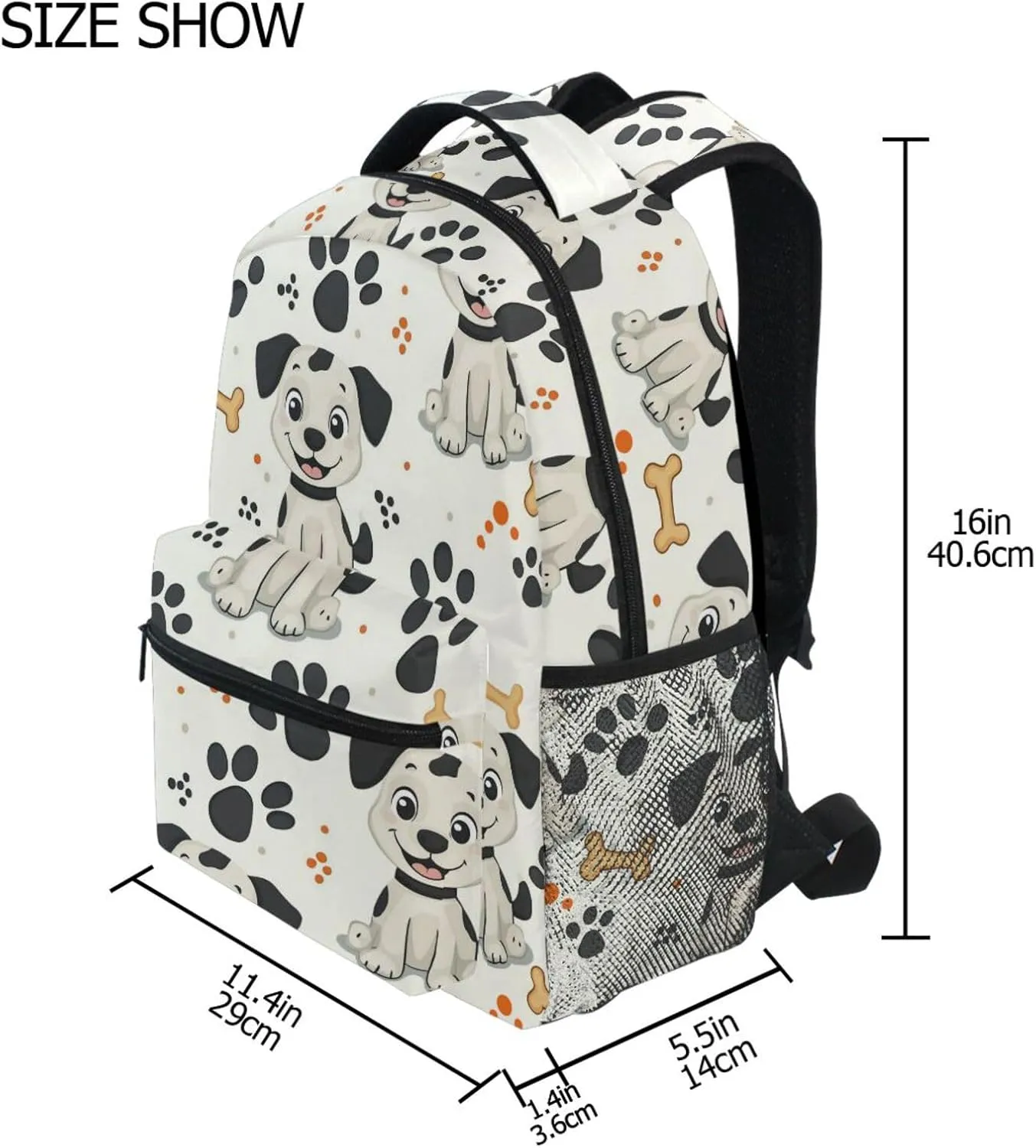 Backpacks for Teens Boys Girls Fashion Outdoor Backpack with Chest Strap for Business Work College Travel Trip Cute Cartoon Dogs Animal