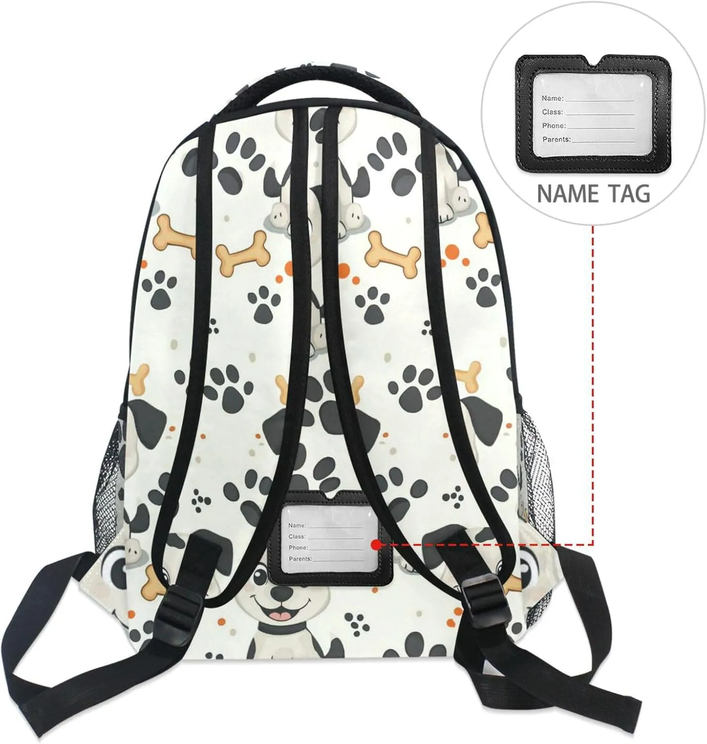 Backpacks for Teens Boys Girls Fashion Outdoor Backpack with Chest Strap for Business Work College Travel Trip Cute Cartoon Dogs Animal