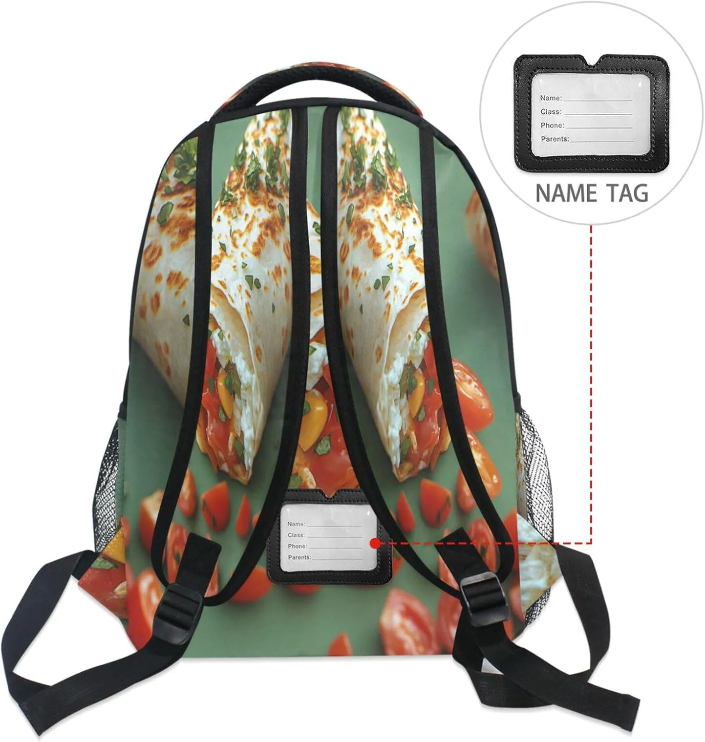 Backpacks for Teens Boys Girls Waterproof Outdoor Backpack with Chest Strap for Business Work College Travel Trip Greek Burrito Danish Style