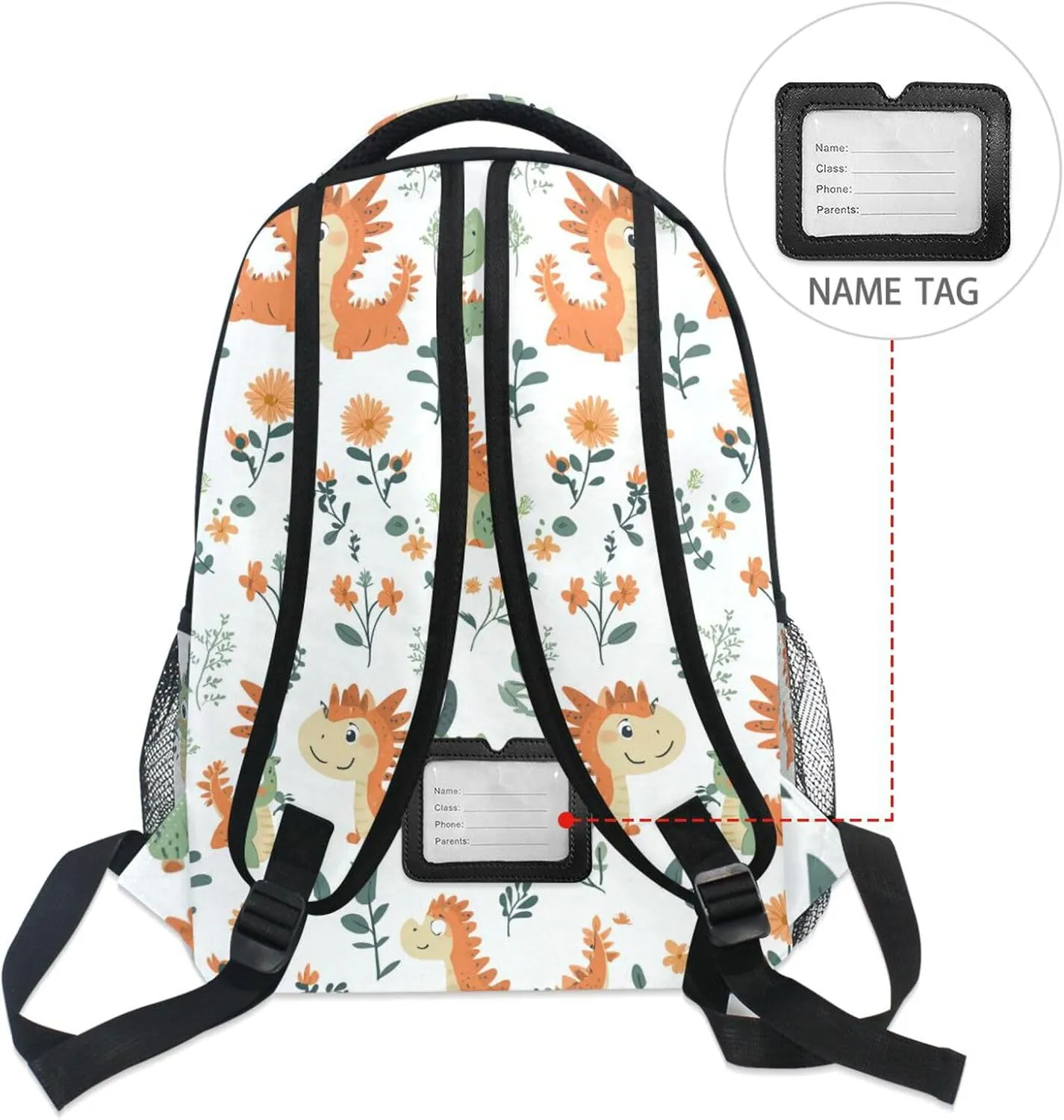 Backpacks for Unisex Adult Waterproof Diaper Bag Backpack with Chest Strap Gift Men & Women Cartoon Sweet Bunny White