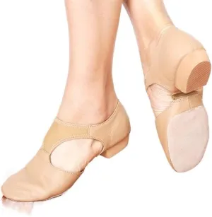 Ballet Shoes Genuine Leather Stretch Arch Grecian Sandals Jazz Dance Shoes Women Ballet Jazzy Dancing Teacher Sneaker Sandals Excercise Gym Dance Shoes(Tan,38)