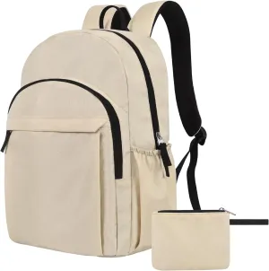 Basic Backpack for School, Water Resistant Bookbag for Girls, Travel Laptop Backpack, Work Backpack for Women, Backpack for College Students, Bookbag for High, Middle School