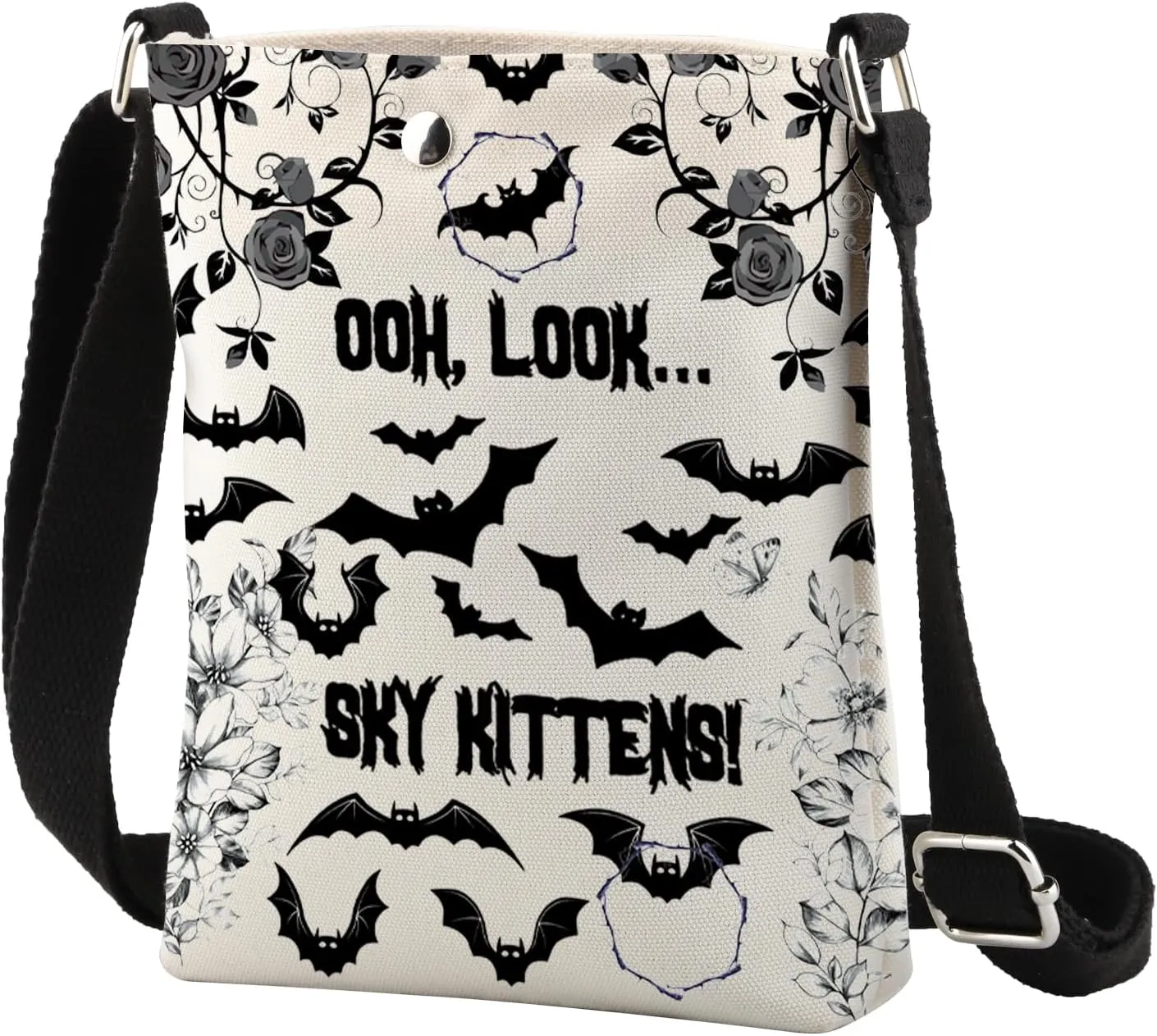 Bat Crossbody Bag Bat Lover Gift Oh Look Sky Funny Halloween Party Gift Spooky Bat Gifts Gothic Small Crossbody Purse