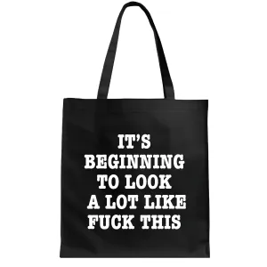 Be Bold with a Sarcastic Rude Attitude Funny Gift for Sassy Strong willed Individuals Navy Black Multicolor Canvas Tote Bag