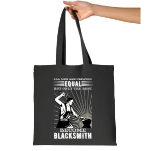 Blacksmith Gift Idea for Audience Blacksmith Navy Black Multicolor Canvas Tote Bag
