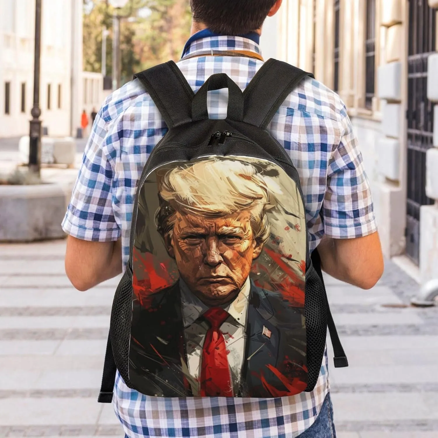Blond Trump Backpack Waterproof Anti Theft Durable Light Laptop Bag Backpacks For Women Men Travel Gym Backpack
