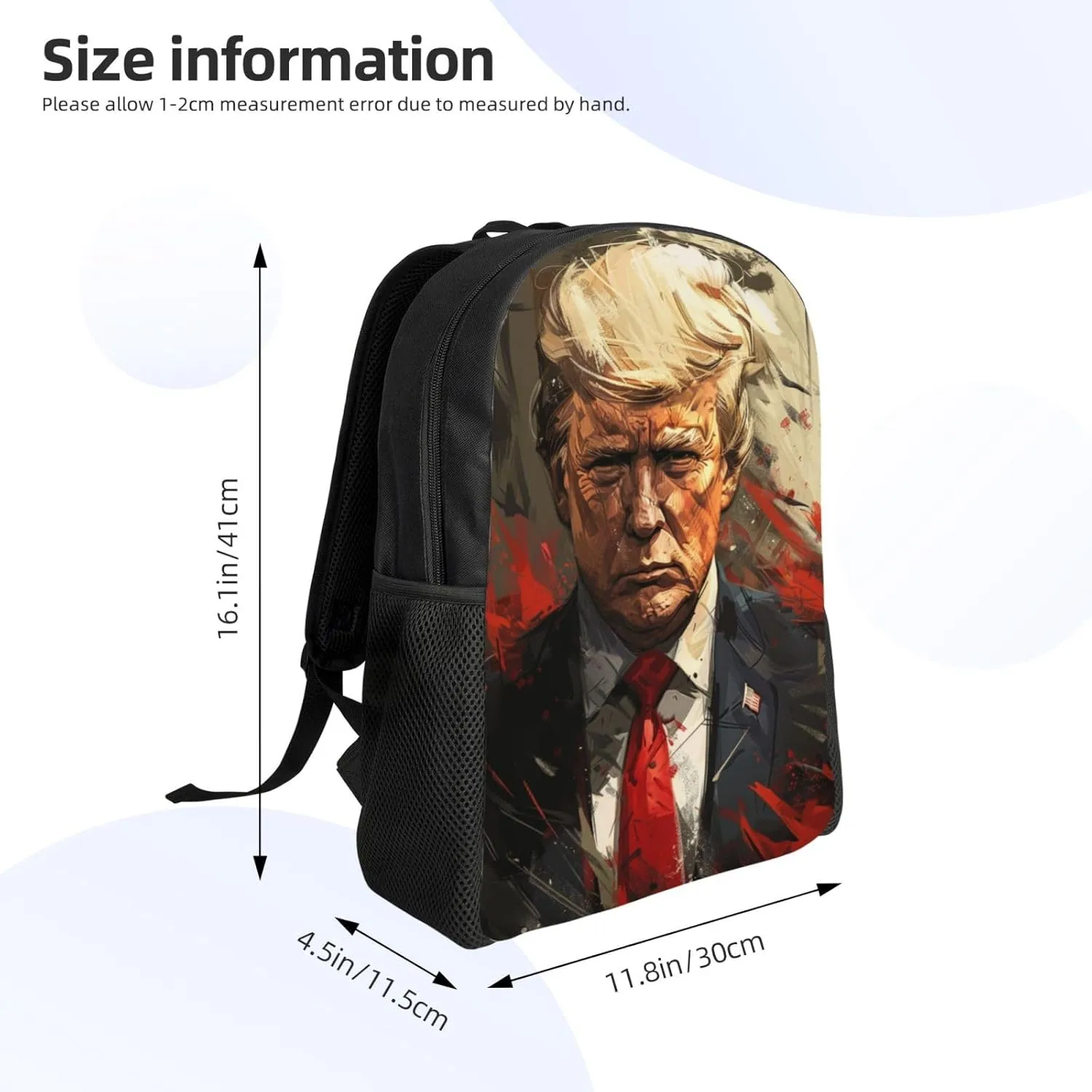 Blond Trump Backpack Waterproof Anti Theft Durable Light Laptop Bag Backpacks For Women Men Travel Gym Backpack