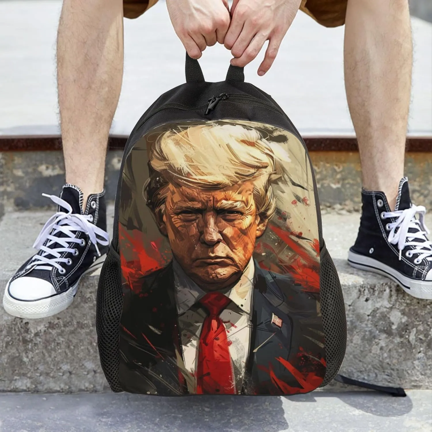 Blond Trump Backpack Waterproof Anti Theft Durable Light Laptop Bag Backpacks For Women Men Travel Gym Backpack