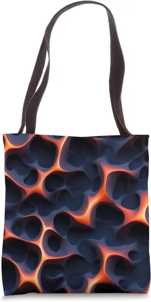 Bold 3D Abstract Lava Pattern Tote Bag