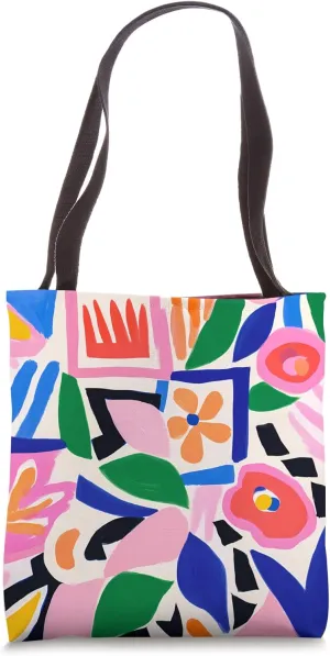 Bold Abstract Floral Modern Art Pattern Tote Bag