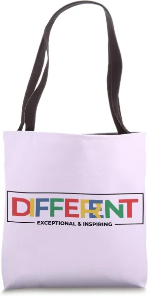Bold Different Inspirational Graphic Typography Aesthetic Tote Bag