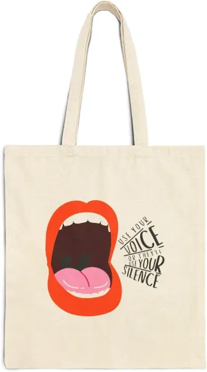 Bold Statement Cotton Canvas Tote Bag, Eco-Friendly Shopper, Gift for Activists, Funny Tote, Unique Art Bag