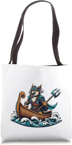 Bold Viking Dog Sailing Tote Bag