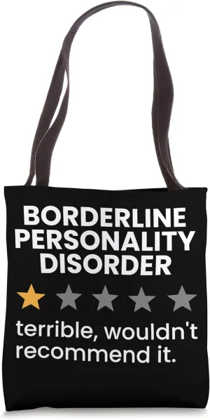 Borderline Personality Disorder 1-Star Rating BPD Awareness Tote Bag