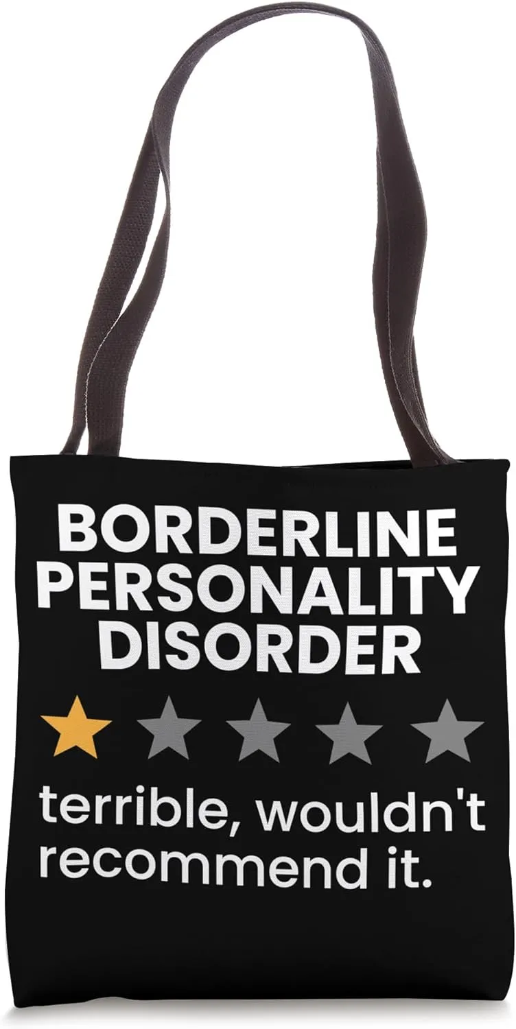 Borderline Personality Disorder 1-Star Rating BPD Awareness Tote Bag