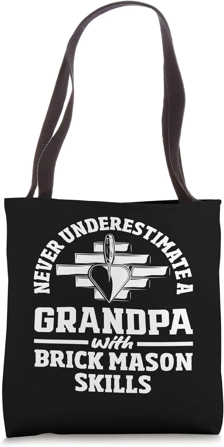 Bricklayer Never Underestimate A Grandpa Tote Bag