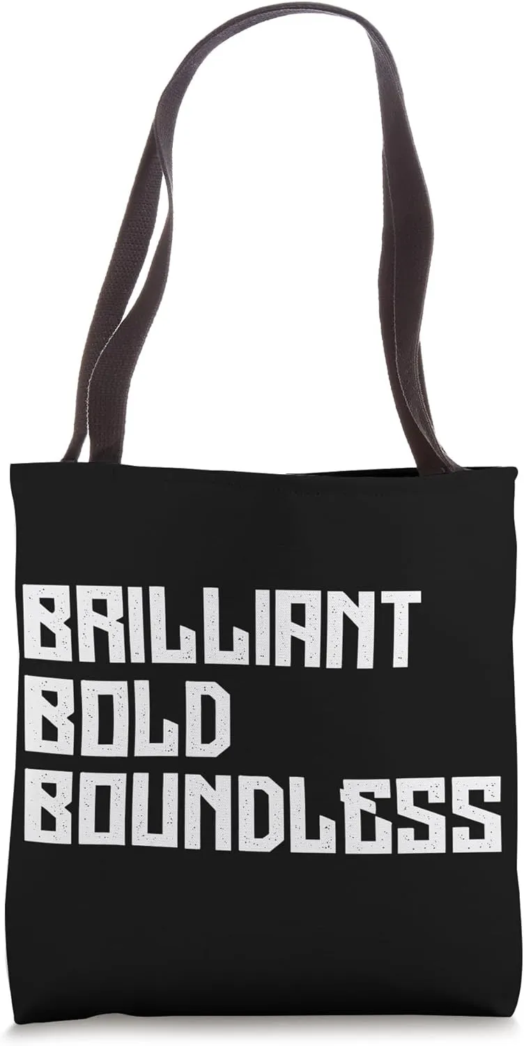 Brilliant Bold Boundless cool motivation Bald people Adults Tote Bag