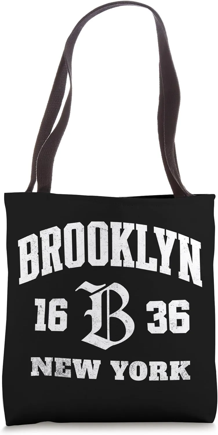 Brooklyn 1636 Blackout Streetwear Bold Borough Design Tote Bag
