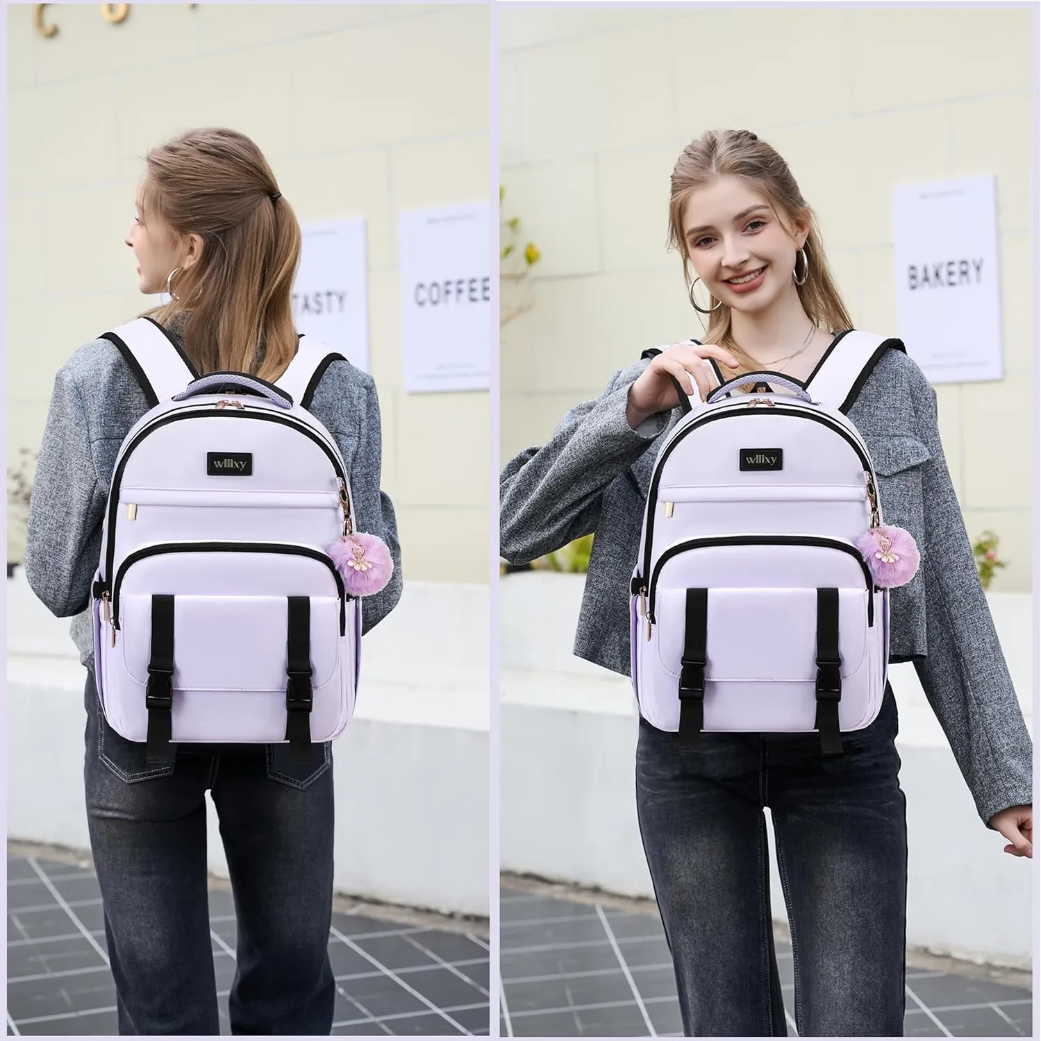 Caoroky knight Women Laptop Backpack 15.6 Inch Office Business Work Backpacks Purse Anti Theft Travel Back Pack School College Bookbag Nurse Teacher Learning Daypack Computer Rucksack,Purple