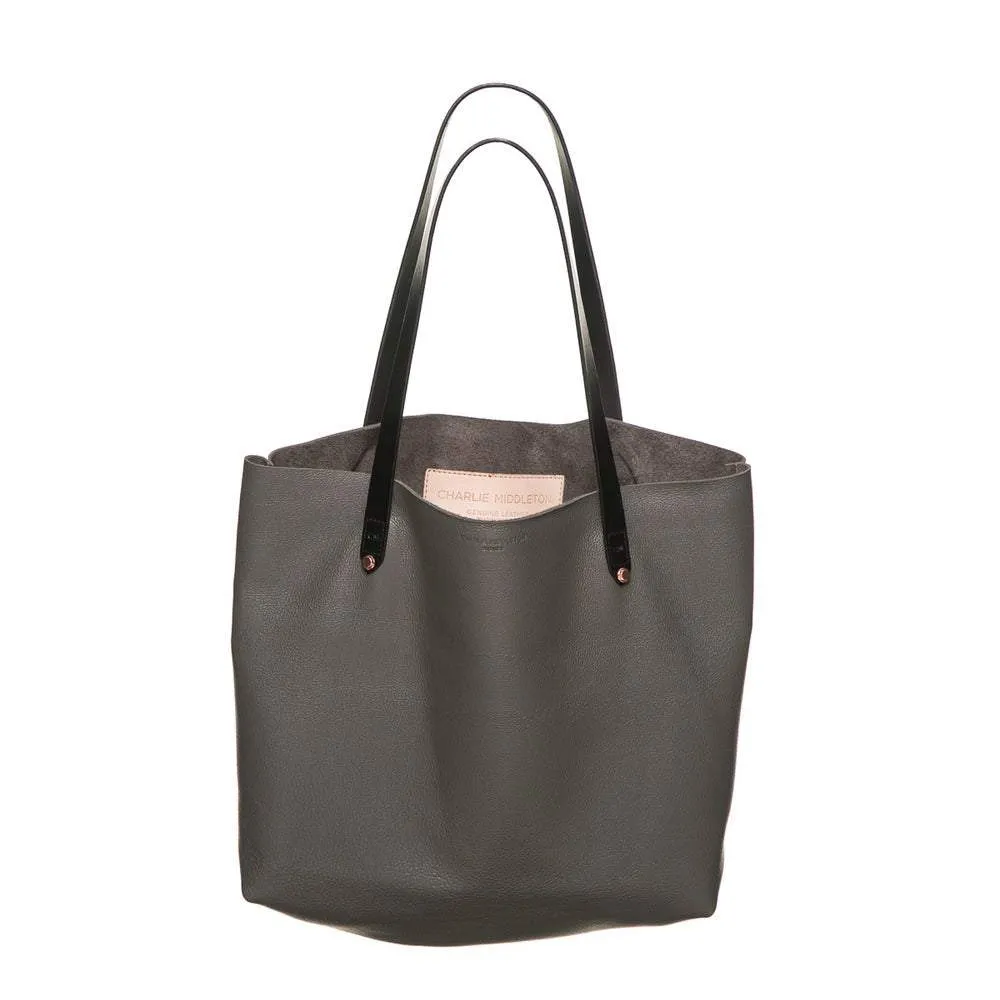 CHARLIE MIDDLETON  Grey Nappa Bespoke Tote